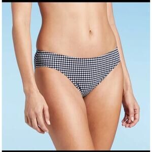 Women's Gingham Textured Medium Coverage Hipster Bottom - Kona Sol XL 16-18 NWT